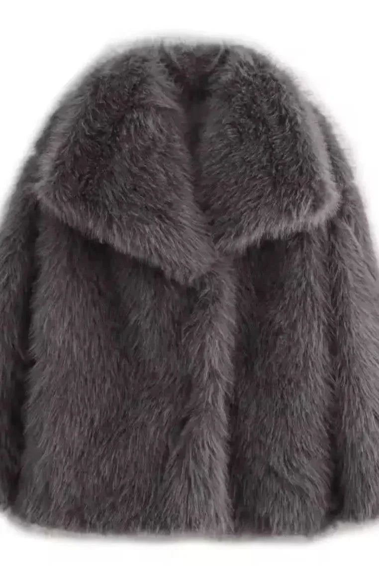 Luxurious faux fur coat