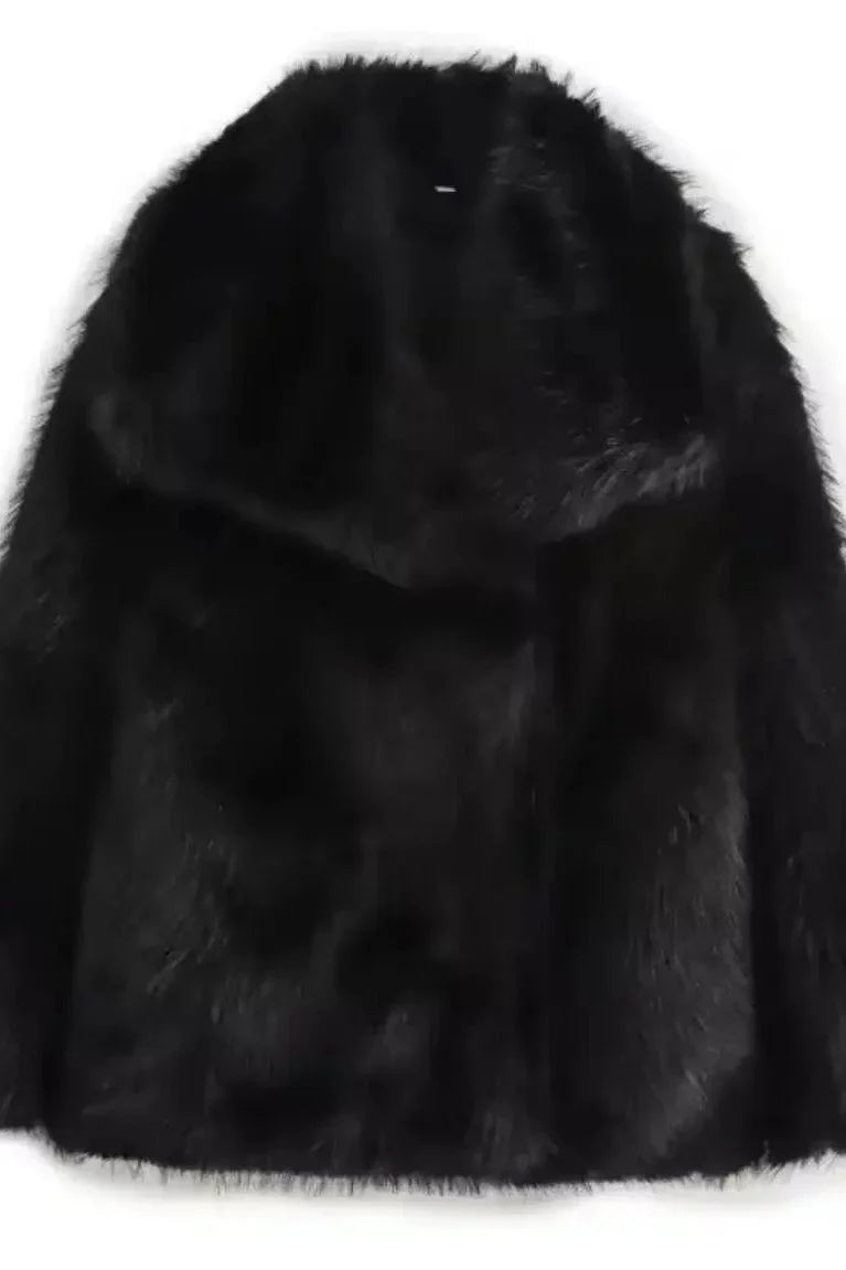 Luxurious faux fur coat