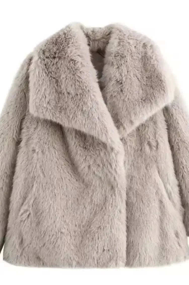 Luxurious faux fur coat